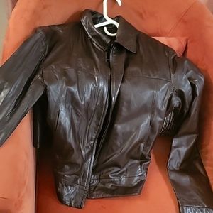 Brown soft leather jacket...real leather